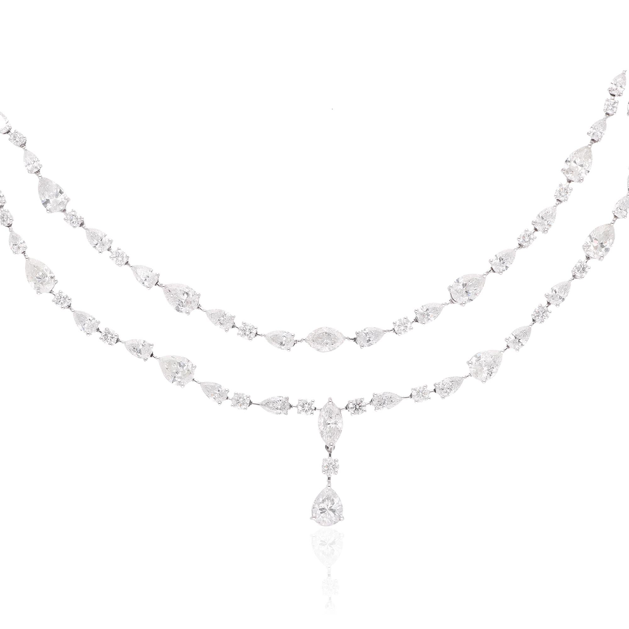 Every aspect of this necklace exudes luxury and exclusivity, from the carefully chosen materials to the impeccable craftsmanship. Whether worn as a statement piece for a special occasion or as an everyday indulgence, this diamond necklace exudes