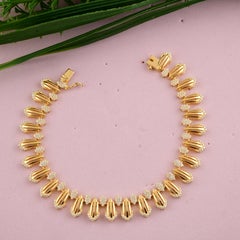 Natural 1.43 Carat SI Clarity HI Color Diamond Bracelet 18 Karat Yellow Gold