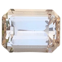 Natural 14.40 Carat Faceted Golden Topaz Emerald Shape Gemstone