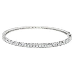 Natural 1.45 Carat Diamond 18-Karat Bangle Bracelet In Stock