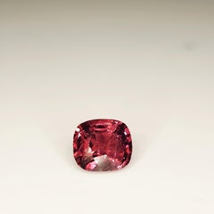 Natural 1.46 carat Unheated Red Spinel, cushion Cut Gemstone