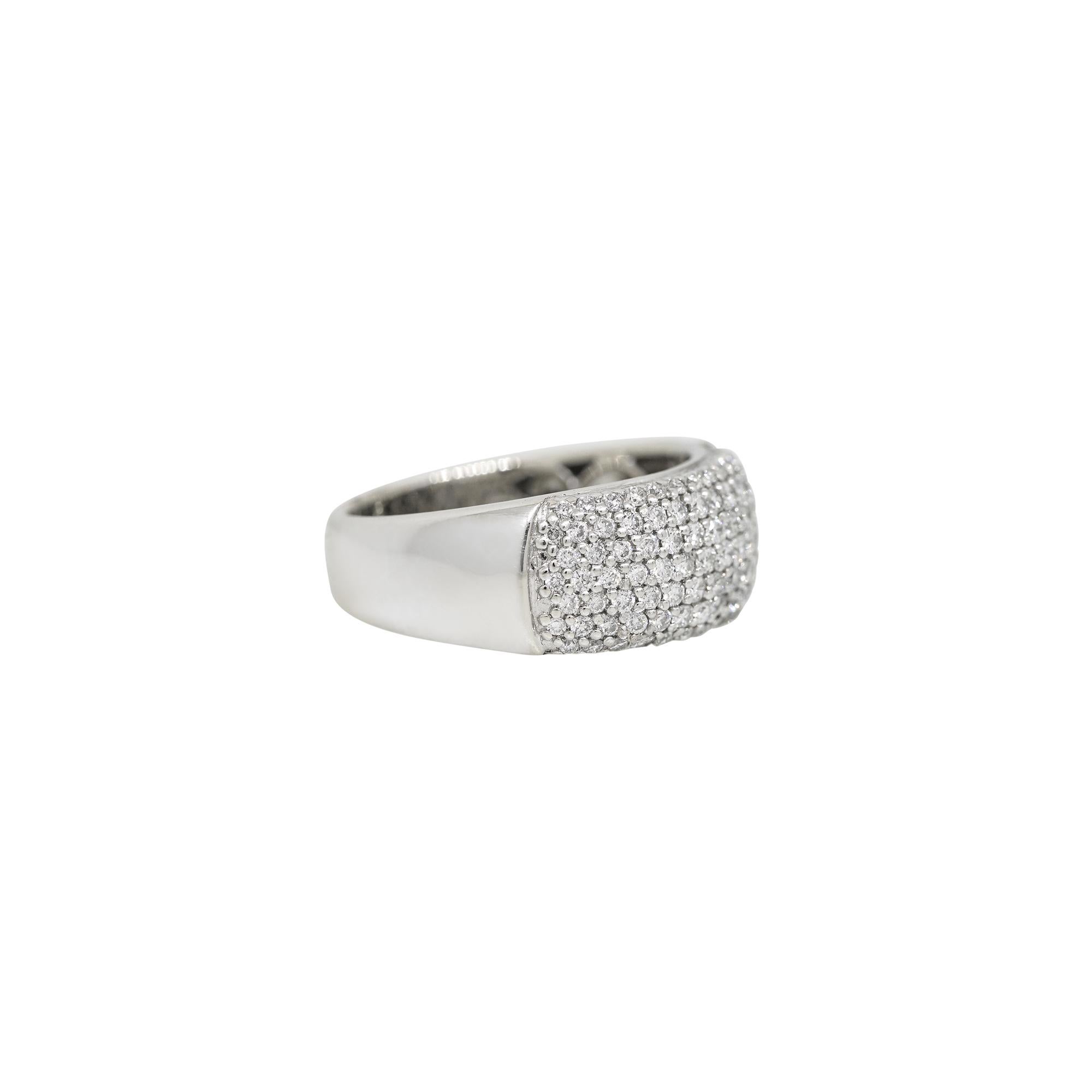 Natural 1.50 Carat Diamond Pave 14-Karat Fashion Ring In Stock In Excellent Condition For Sale In Boca Raton, FL