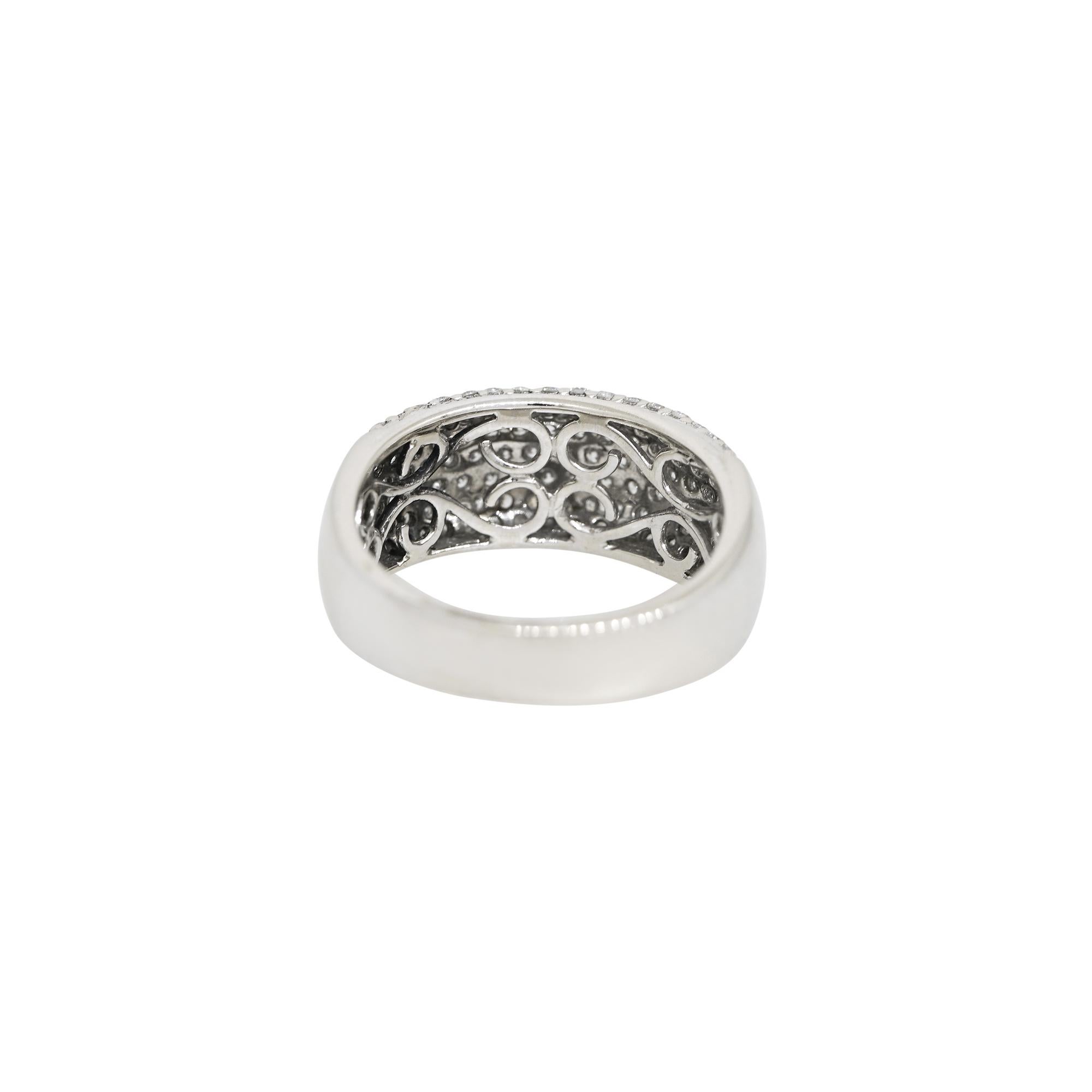 Women's Natural 1.50 Carat Diamond Pave 14-Karat Fashion Ring In Stock For Sale