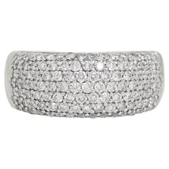 Anillo de moda con pavé de diamantes naturales de 1,50 quilates y 14 quilates En Stock