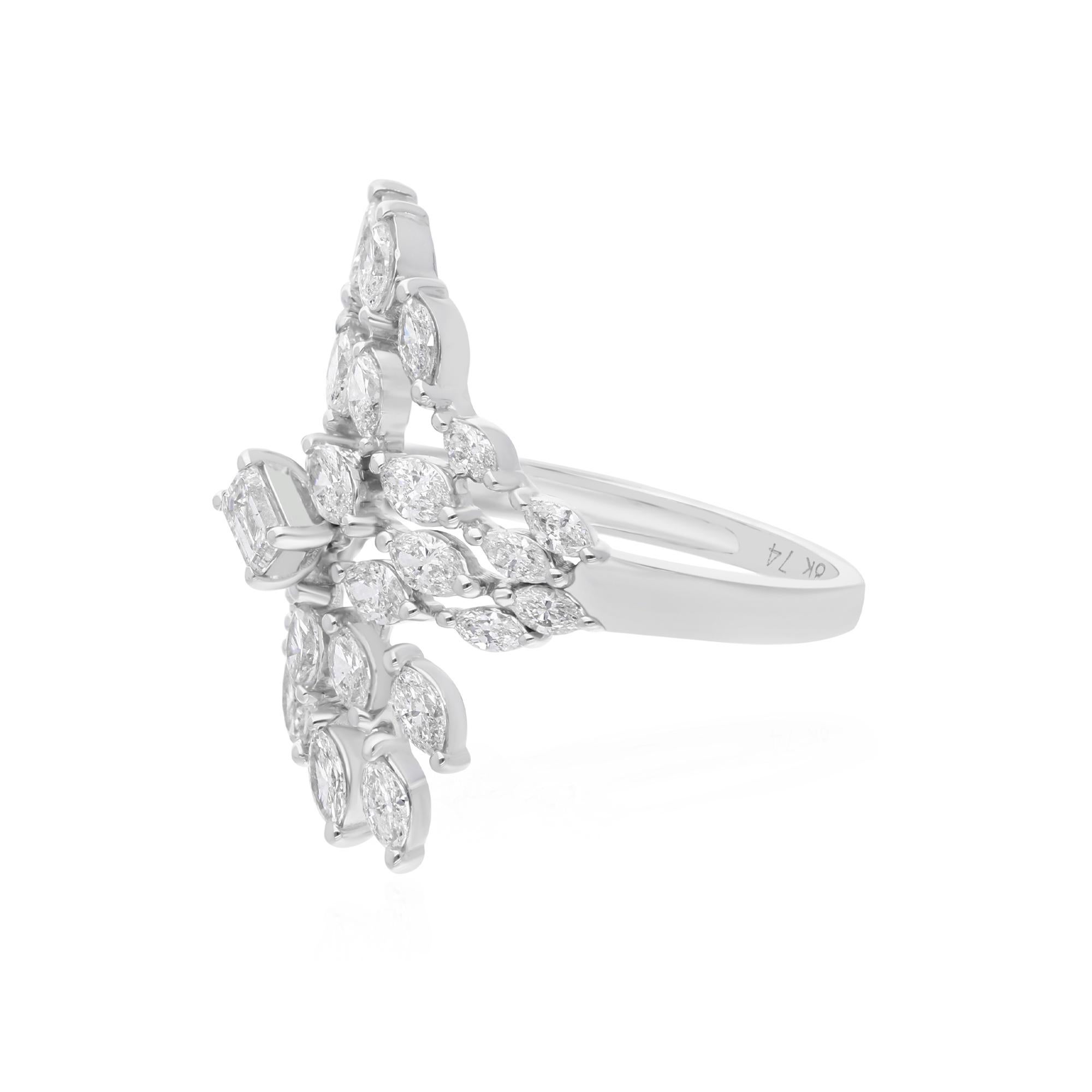 Cast from 14-karat gold, these exquisite ring is handset with 1.50 carats of sparkling diamonds.

The ring is a size 7 and may be resized to larger or smaller upon request. FOLLOW SPECTRUM JEWELS storefront to view the latest collection & exclusive