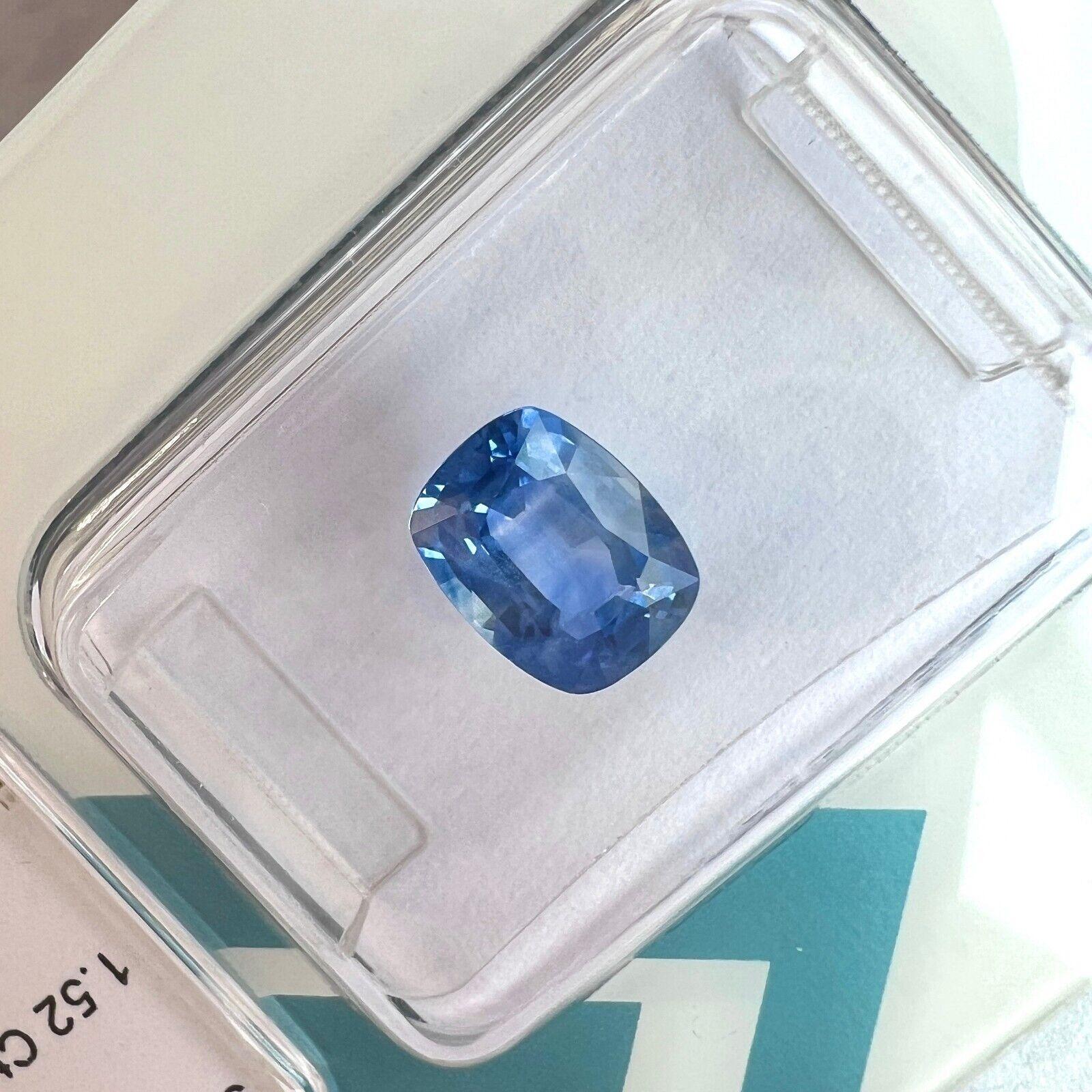 Natural 1.52Ct Violet Blue Sapphire Antique Cushion Cut Rare IGI Certified In New Condition For Sale In Birmingham, GB