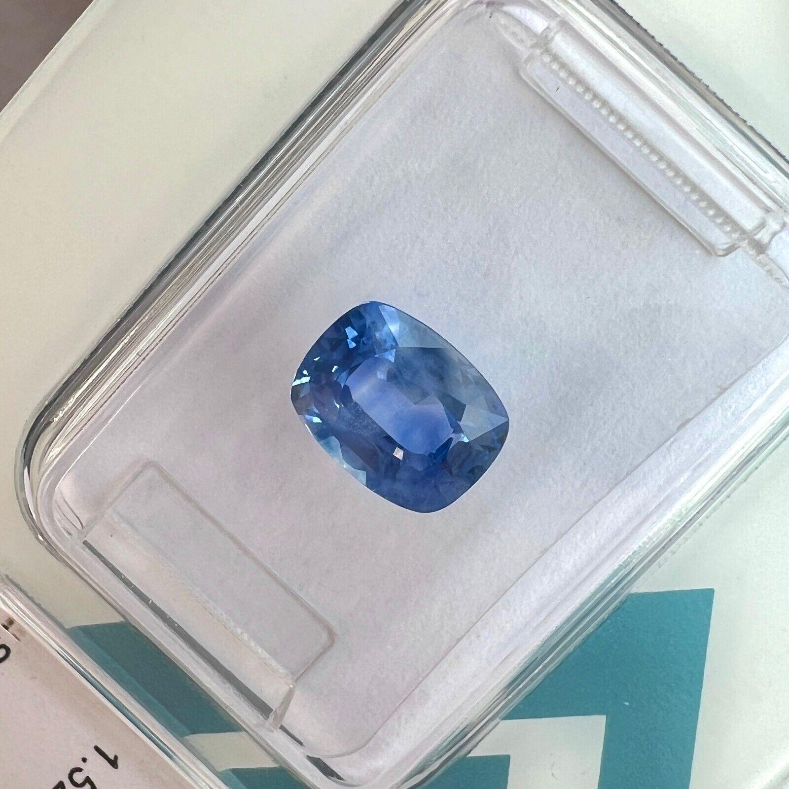 Natürlicher 1,52 Karat Violett Blauer Saphir Antiker Kissenschliff Seltener IGI zertifiziert für Damen oder Herren im Angebot