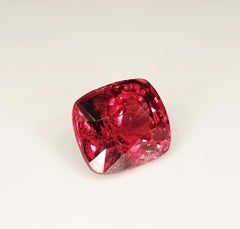 Natural 1.55 carat Unheated Red Spinel, cushion Cut Gemstone