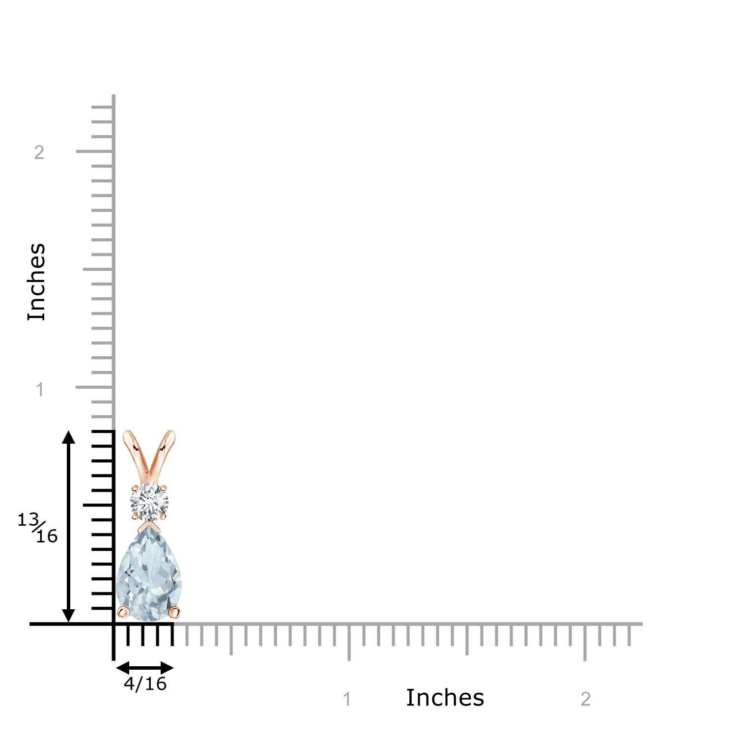 Modern Natural 1.6 ct Aquamarine Teardrop Pendant with Diamond in 14K Rose Gold For Sale