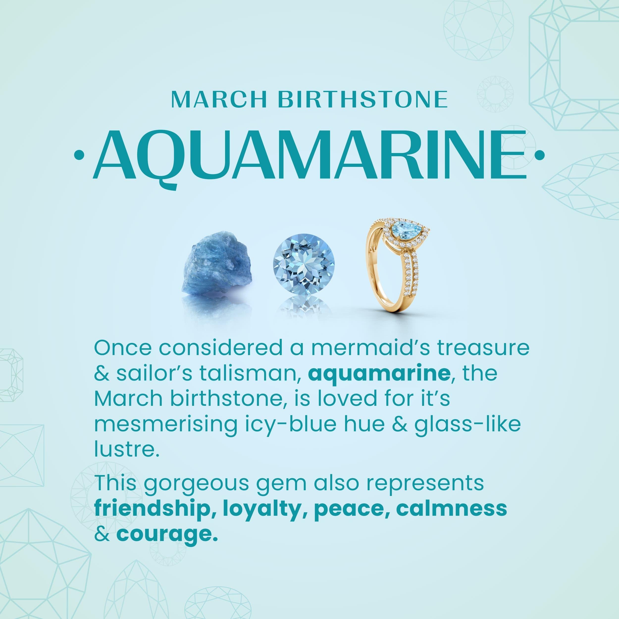 Women's Natural 1.6 ct Aquamarine Teardrop Pendant with Diamond in 14K Rose Gold For Sale
