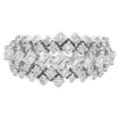 Natural 1.60 Carat SI Clarity HI Color Diamond Ring 18 Karat White Gold Jewelry