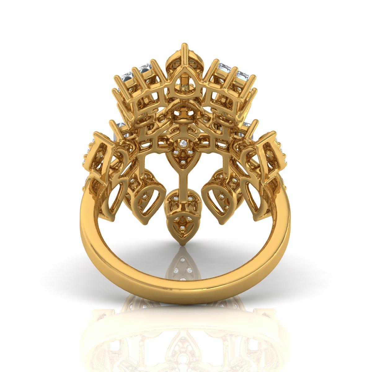 Cast from 18-karat gold, these exquisite ring is handset with 1.60 carats of sparkling diamonds.

The ring is a size 7 US and may be resized to larger or smaller upon request. FOLLOW SPECTRUM JEWELS storefront to view the latest collection &