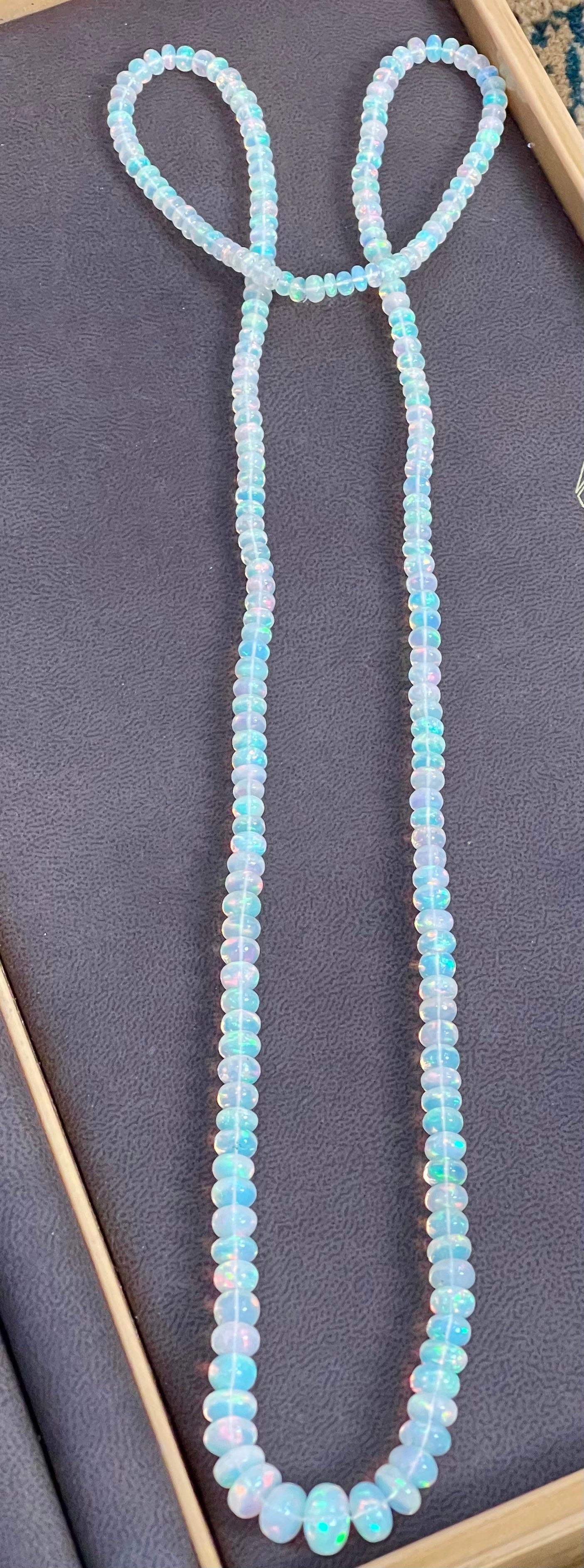 opal bead necklace antique