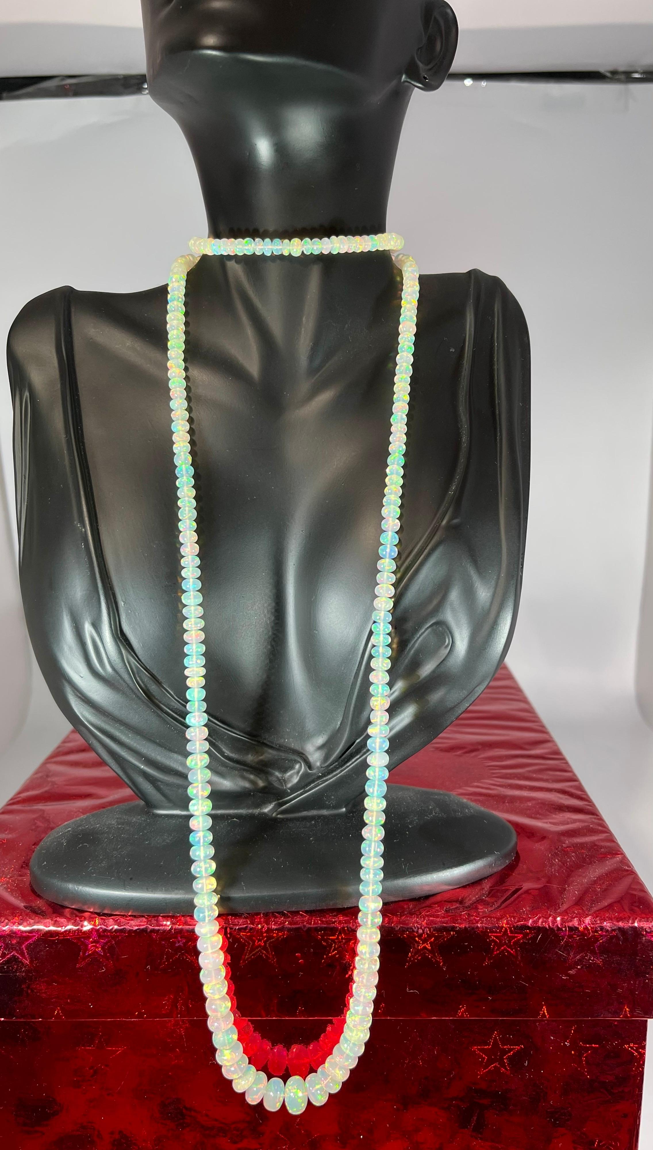 ethiopian opal bead necklace