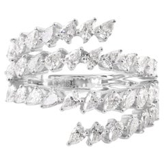 Anello con diamante a pera naturale da 1,61 carati, purezza SI e colore HI, oro bianco 14 carati