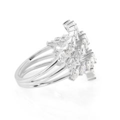Natural 1.61 Carat SI Clarity HI Color Pear Diamond Ring 18 Karat White Gold