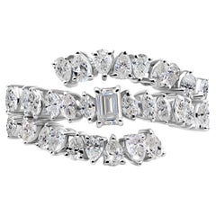 Natural 1.61 Carat SI/H Multi Shape Diamond Ring 18 Karat White Gold Jewelry