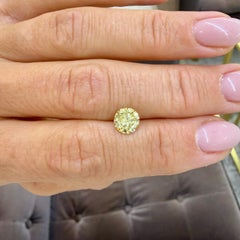 Natural 1.61ct Gia Fancy Yellow I1 Round Brilliant Cut Loose Diamond