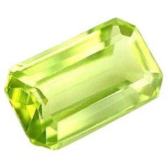 Natural 1.61ct Vivid Green Peridot Emerald Octagonal Cut Loose Gem 9.3x5.6mm