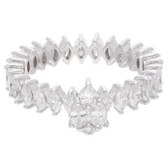 Natürlicher 1,64 Karat SI/H Marquise Diamant-Ring aus 18 Karat Weißgold Schmuck