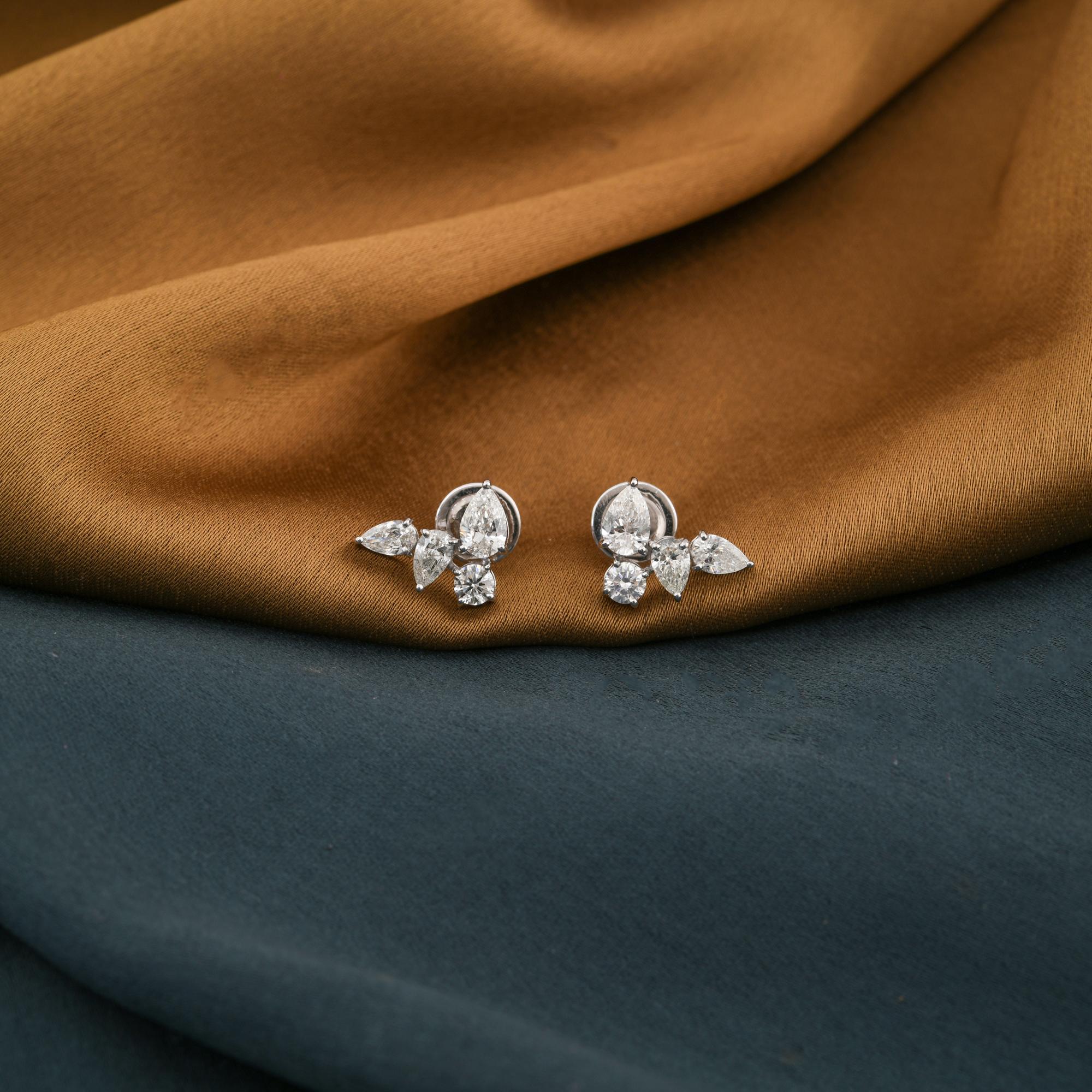 Cast from 18-karat gold, these exquisite earrings are handset with 1.71 carats of sparkling diamonds.

FOLLOW SPECTRUM JEWELS storefront to view the latest collection & exclusive pieces. Spectrum Jewels is proudly rated as a Top Seller on 1stdibs