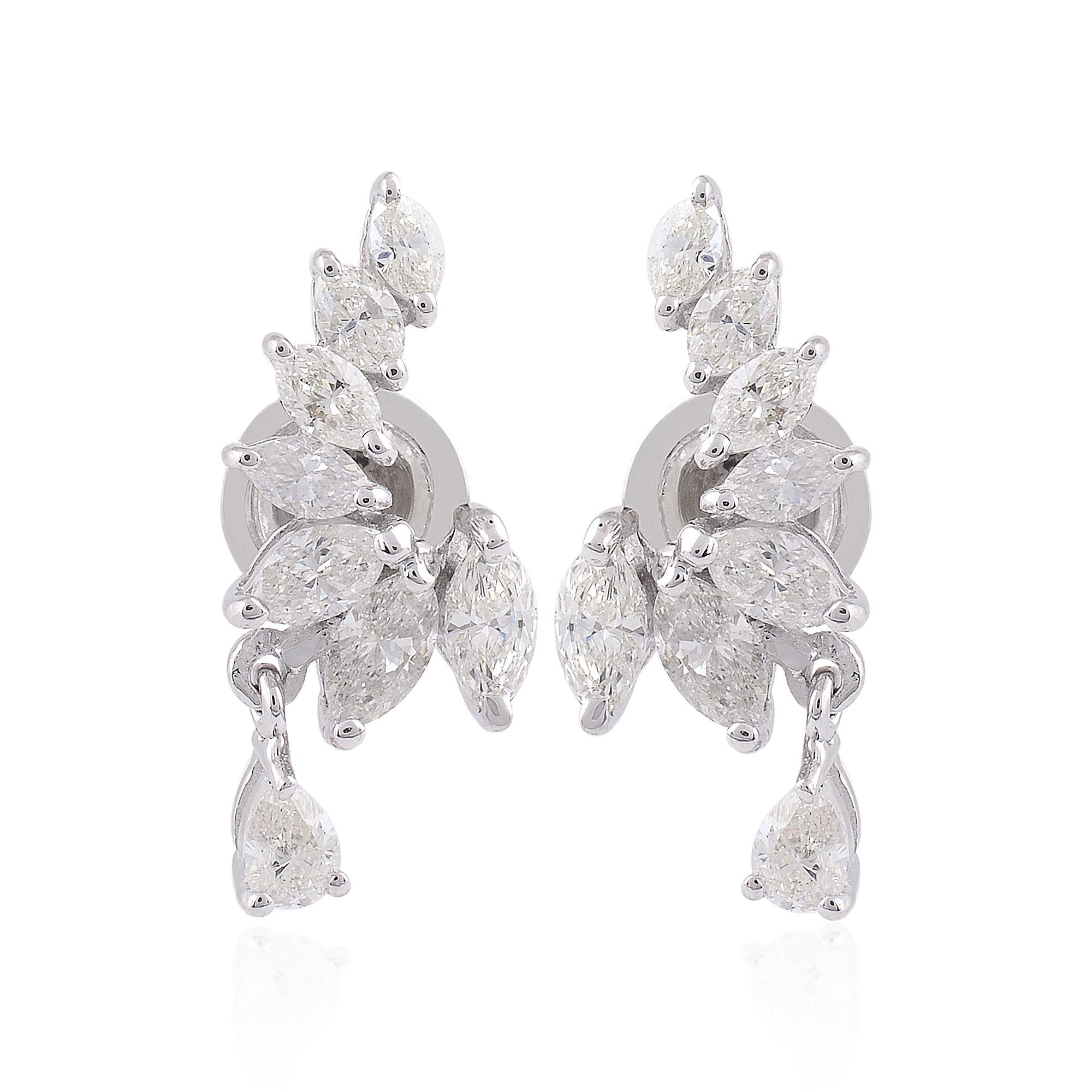 Item Code:- SEE-1359F
Gross Weight :- 4.14 gm
18k White Gold Weight :- 3.80 gm
Diamond Weight :- 1.70 ct. ( SI Clarity & HI Color )
Earrings Size :- 15 mm approx.
✦ Sizing
.....................
We can adjust most items to fit your sizing