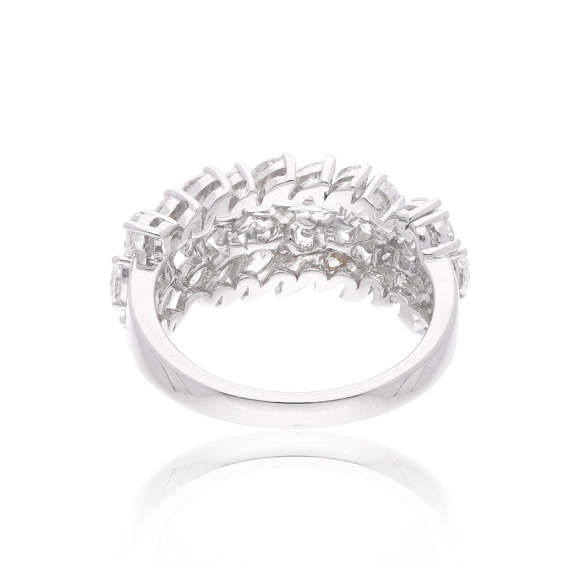 Cast from 18-karat gold, these exquisite ring is handset with 1.70 carats of sparkling diamonds.

The ring is a size 7 US and may be resized to larger or smaller upon request. FOLLOW SPECTRUM JEWELS storefront to view the latest collection &