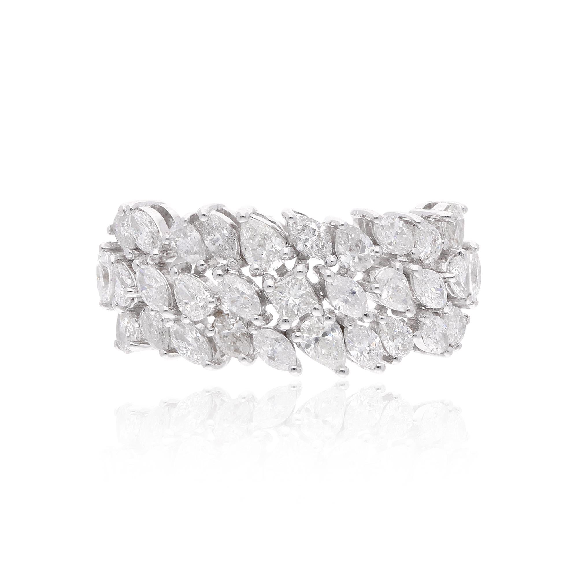 Anneau de mariage en or blanc 18 carats avec diamant naturel de 1,70 carat SI Clarity HI Color