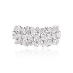 Natürlicher 1,70 Karat SI Reinheit HI Farbe Diamant Ehering 18 Karat Weißgold