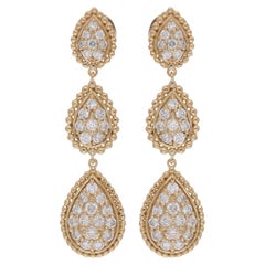 Orecchini a goccia con diamante naturale da 1,75 carati SI/HI Oro giallo 18 carati