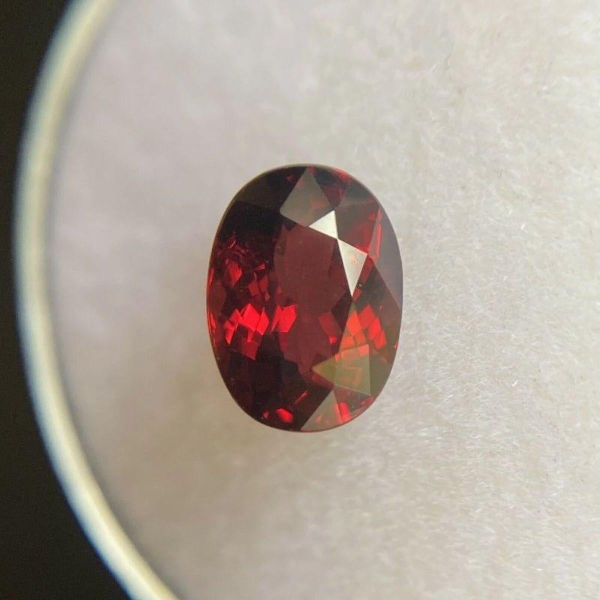 Natural 1.75ct Cherry Red Rhodolite Garnet Oval Cut 8 x 6mm Loose Calibrated Gem

Natural Loose Rhodolite Garnet Gem. 
1.75 Carat with a beautiful cherry red colour and excellent clarity, a very clean stone. Also has an excellent oval cut with good