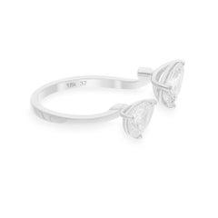 Natural 1.78 Carat SI Clarity HI Color Diamond Ring 18 Karat White Gold Jewelry