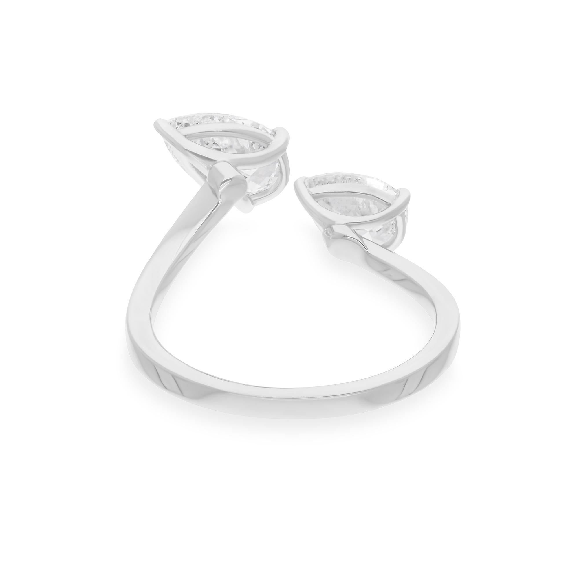 Natural 1.78 Carat SI Clarity HI Color Diamond Ring 18 Karat White Gold Jewelry In New Condition For Sale In Diera, Dubai