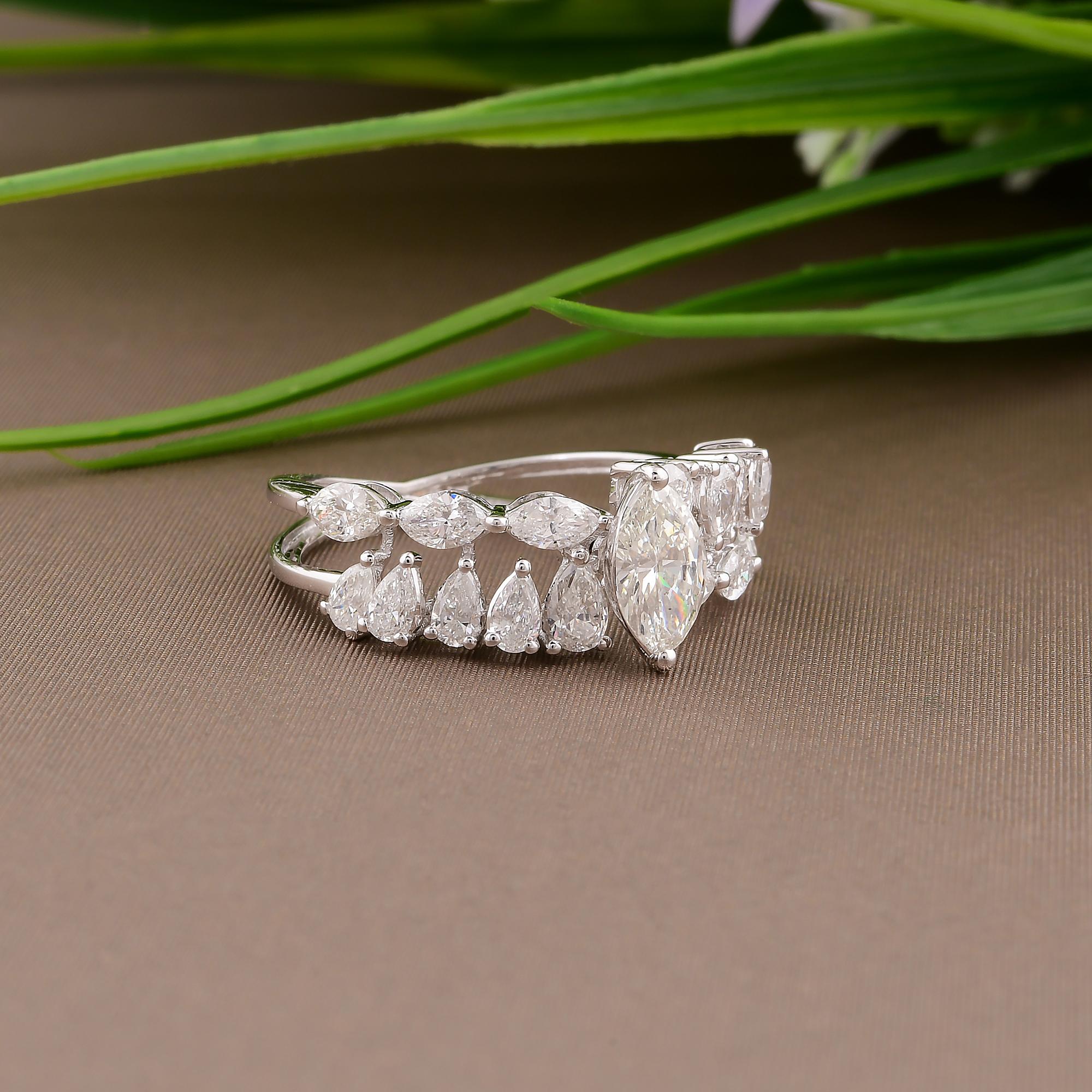 Cast from 18-karat gold, these exquisite ring is handset with 1.78 carats of sparkling diamonds.

FOLLOW SPECTRUM JEWELS storefront to view the latest collection & exclusive pieces. Spectrum Jewels is proudly rated as a Top Seller on 1stdibs with 5