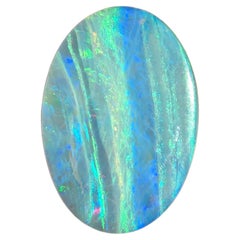 Natural 17.99 Ct Australian stripy green-blue boulder opal mined by Sue Cooper