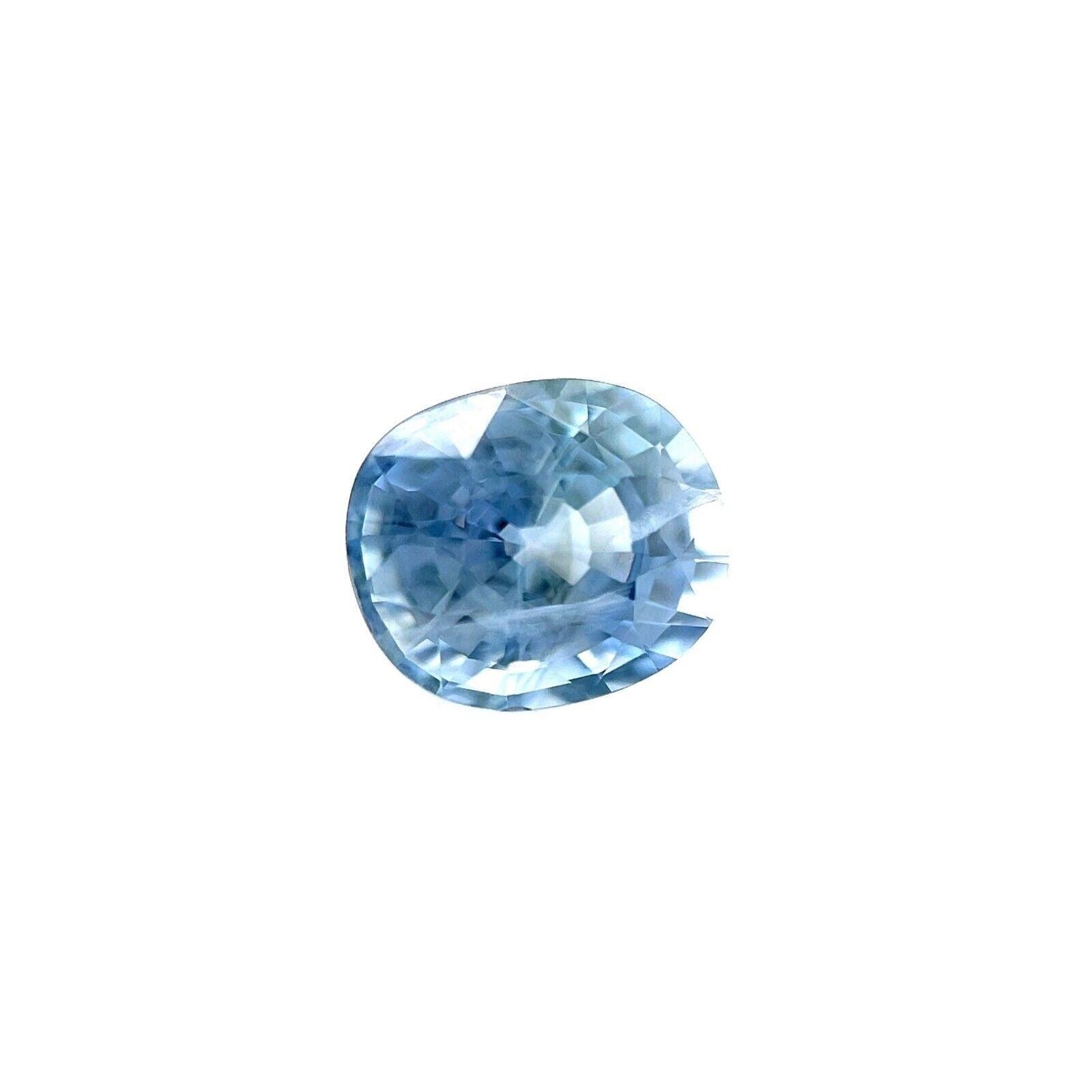 Gema suelta de zafiro azul claro 