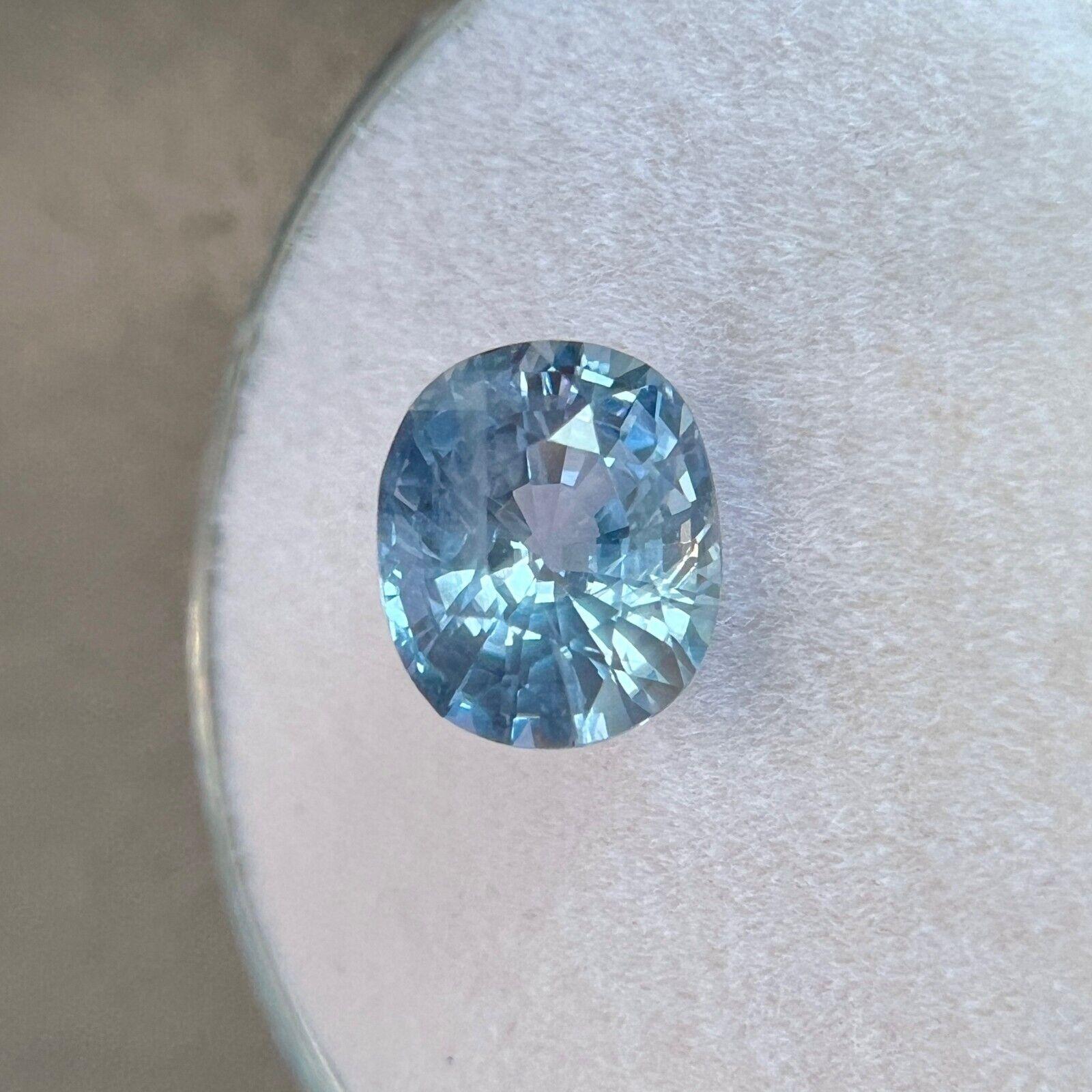 Gema suelta de zafiro azul claro 