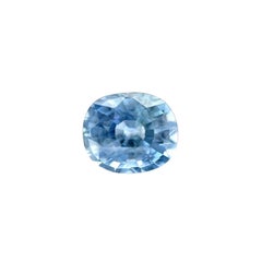 Gema suelta de zafiro azul claro "denim" de 1,80 ct, talla oval 7,3x6,2 mm