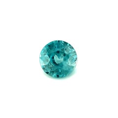 Natural 1.80ct Vivid Neon Blue Zircon Round Brilliant Cut Loose Gem VS