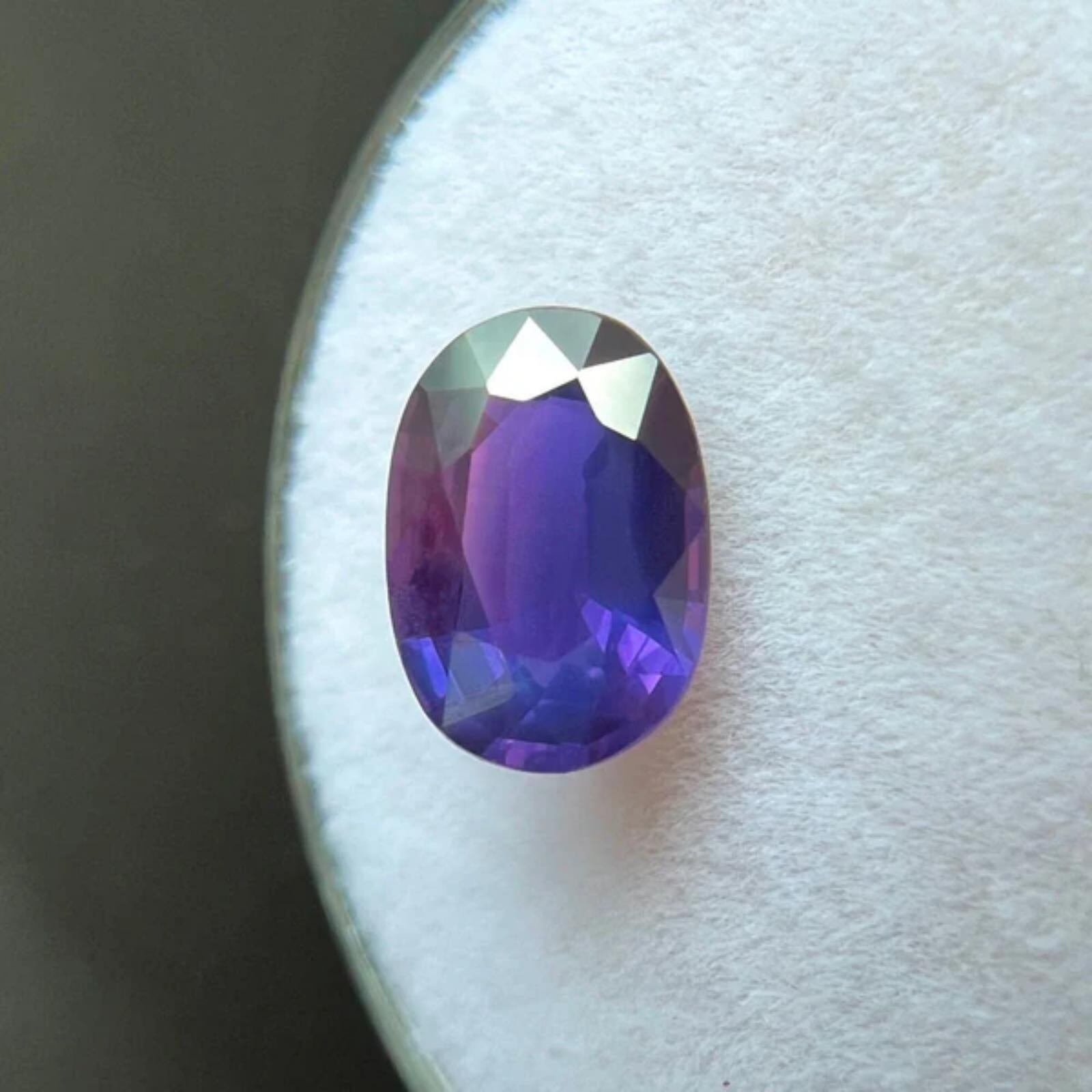 Natürlicher 1.80ct Vivid Pink Purple Rare Sapphire Oval Cut Loser Edelstein 8.8x6.2mm im Zustand „Neu“ im Angebot in Birmingham, GB