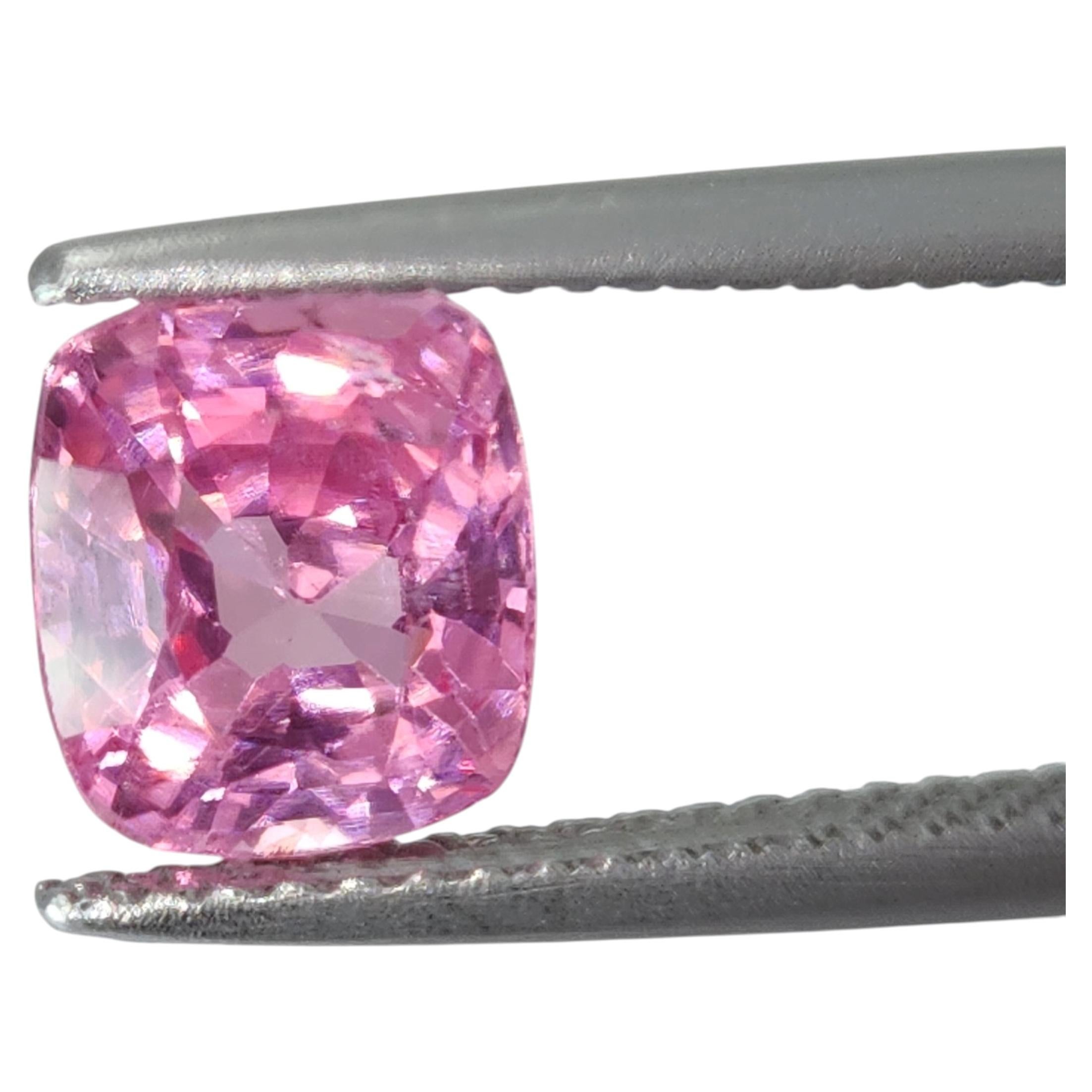 Natural 1.81 carat Unheated Pink color Spinel, cushion Cut Gemstone
