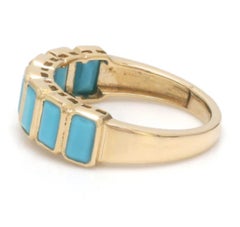 Natural 1.88cts Turquoise Ring in 14k Gold