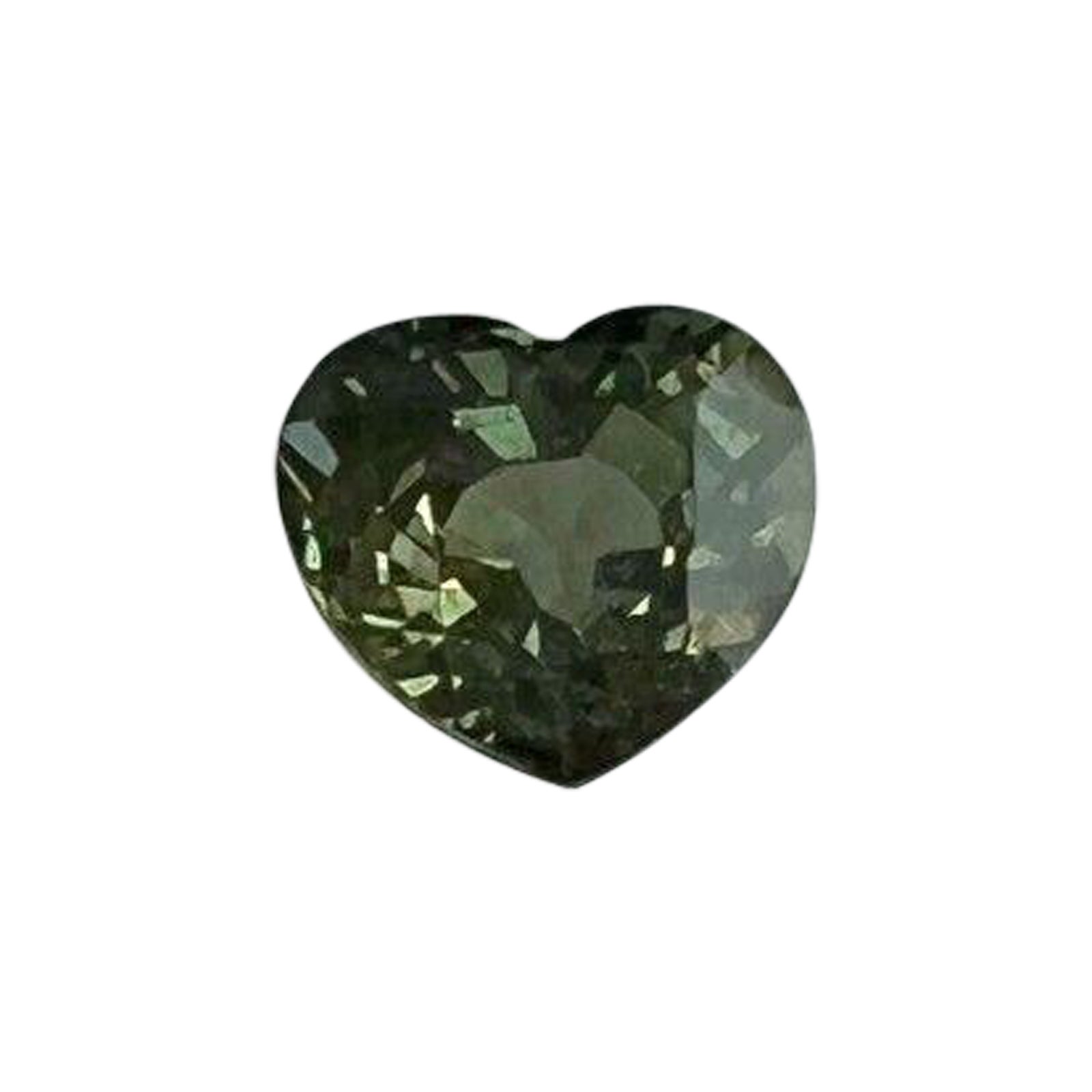Natural 1.89ct Colour Change Blue Green Sapphire No Heat Heart Cut IGI Certified