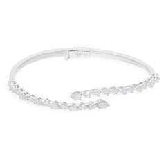 Bracciale Wrap con diamanti naturali da 1,9 carati SI/H Pear Marquise, oro bianco 18 carati Bracciale Wrap con diamanti naturali da 1,9 carati SI/H Pear Marquise, oro bianco 18 carati