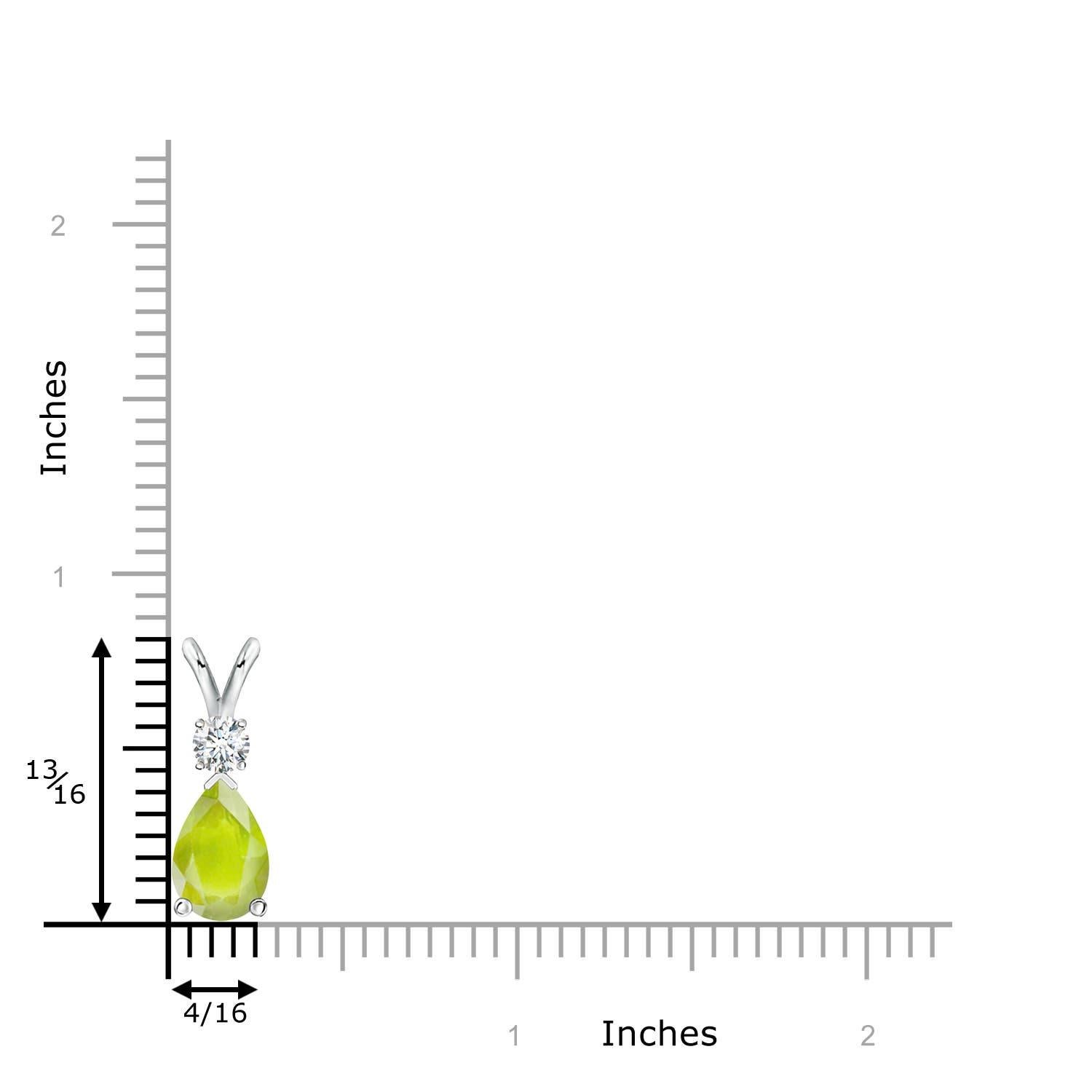 Modern Natural 1.9 ct Peridot Teardrop Pendant with Diamond in Platinum For Sale