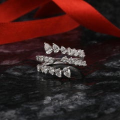 Natural 1.90 Carat SI/H Diamond Designer Ring 18 Karat White Gold Jewelry