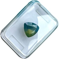 Zaffiro australiano bicolore blu-giallo, taglio "trillion", naturale, 1,90 ct, certificato IGI