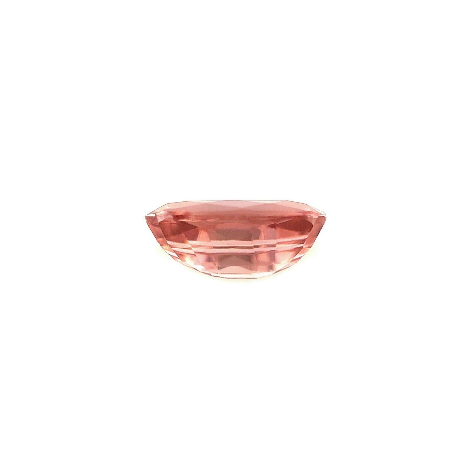 Taglio cuscino Nature 1.92ct Zircone rosa fine tagliato a cuscino Gemma sciolta 8.8x5.2mm VVS in vendita