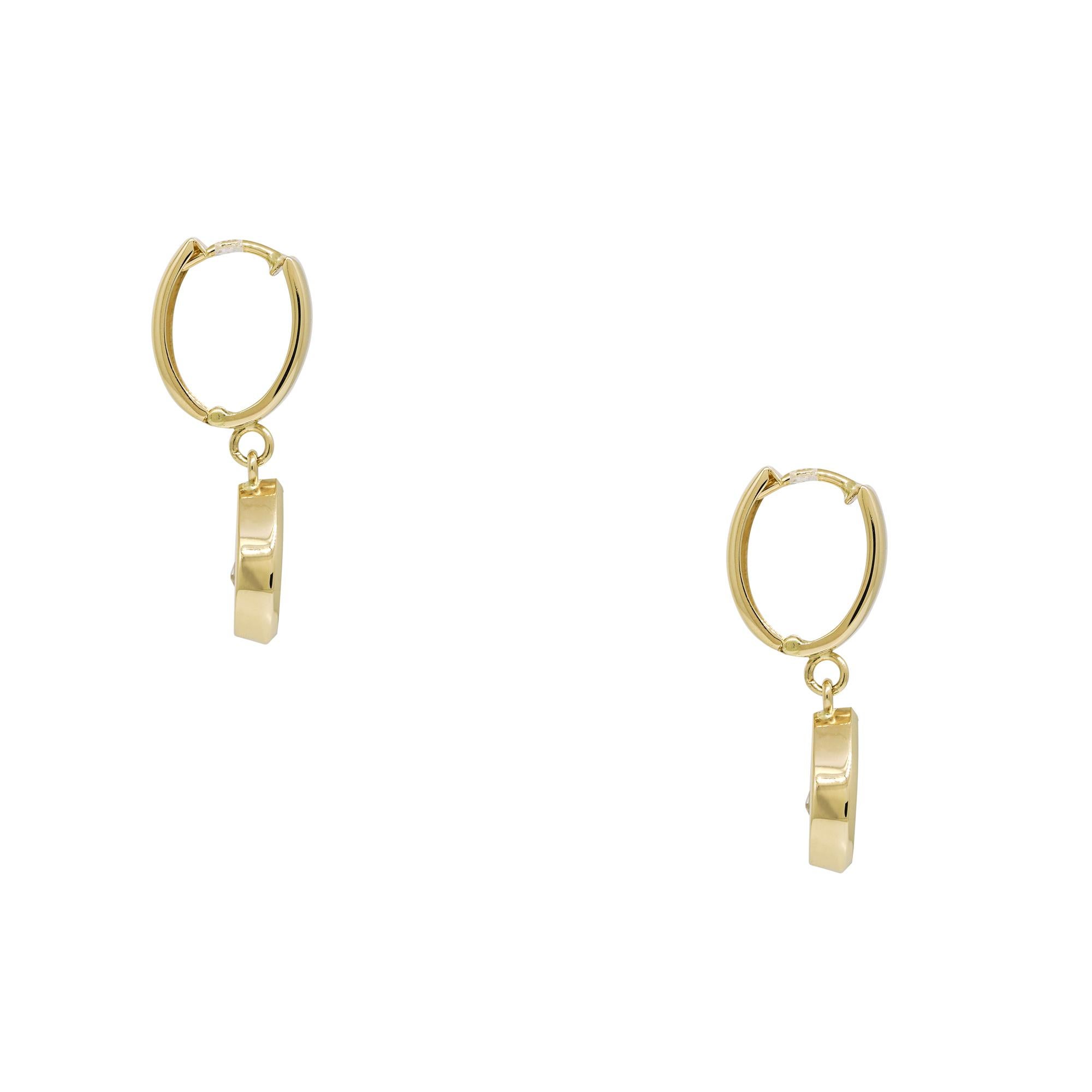 Natural 1.94 Carat Pear-Shape Diamond Huggie 14-Karat Drop Earrings In Stock In Excellent Condition For Sale In Boca Raton, FL