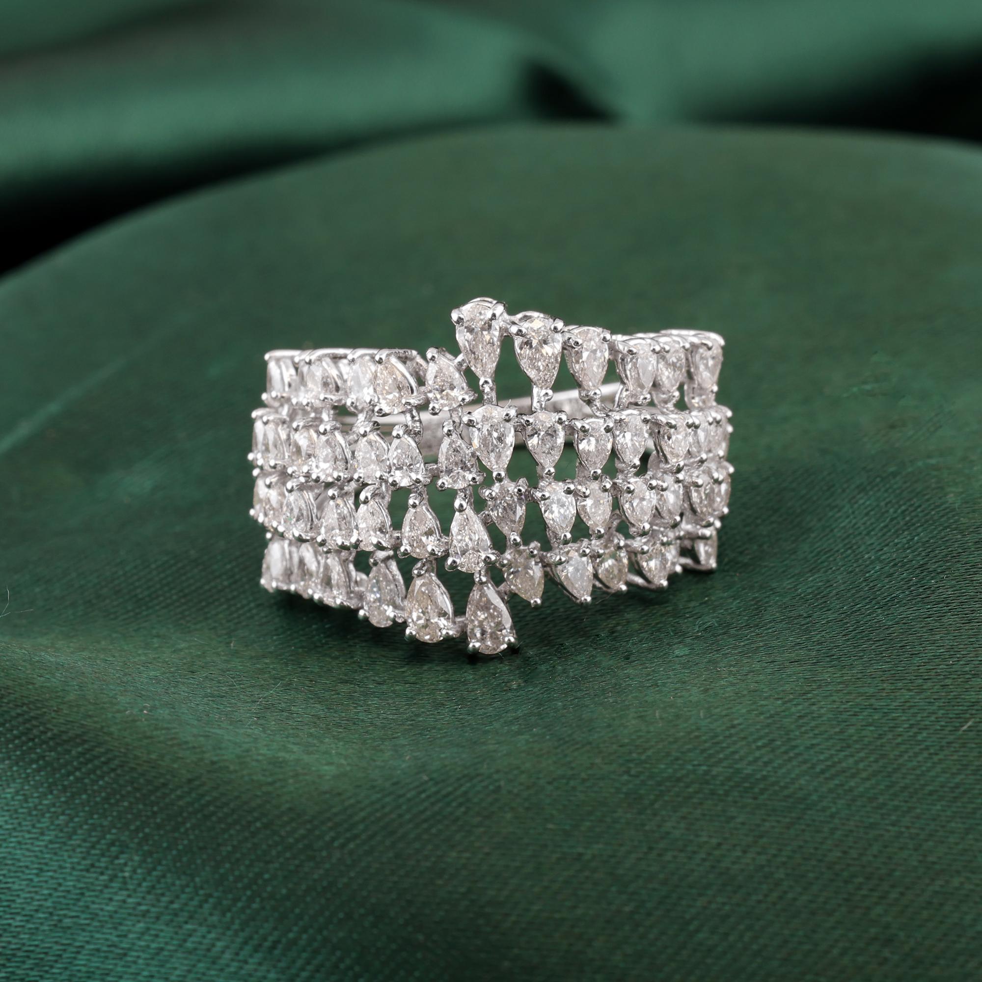 Natürlicher 1,97 Karat SI Reinheit HI Farbe Diamantring 18 Karat Weißgold Schmuck (Moderne) im Angebot